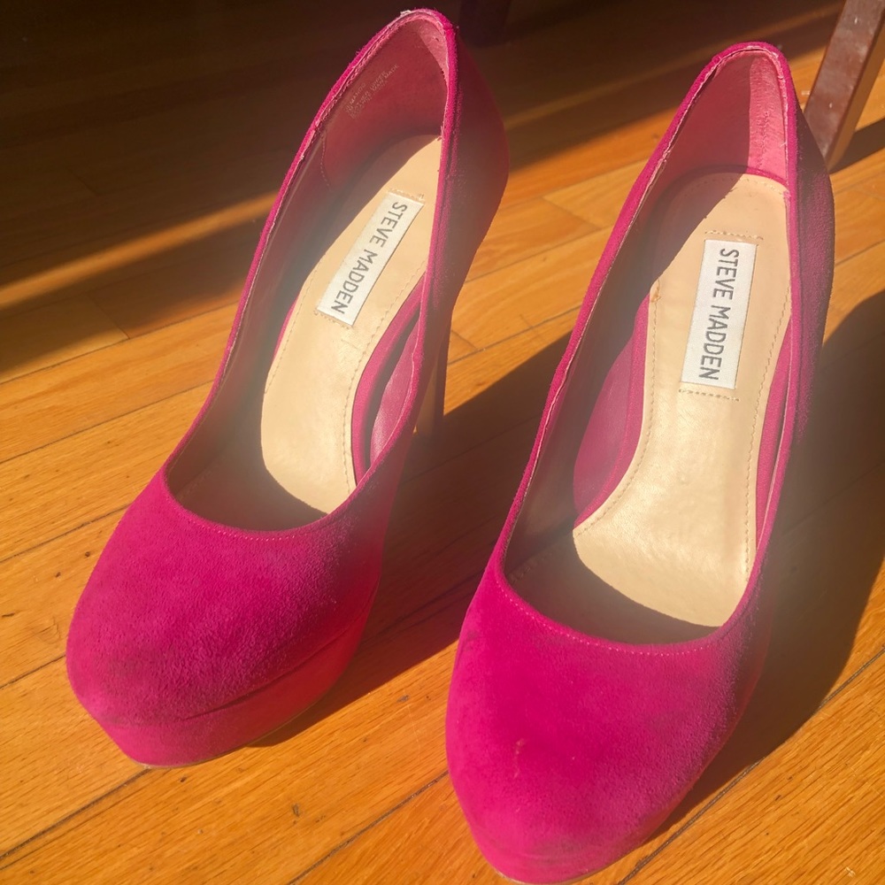 Steve Madden Raspberry Platform Heels - image 1